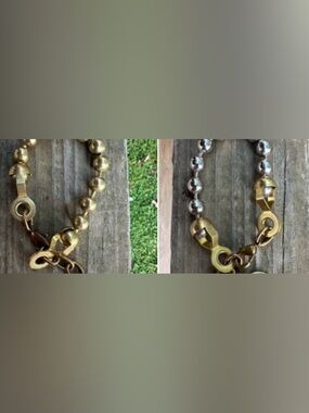 Twisted Silver Two-Tone Ball Chain Bracelet - Gold & Silver